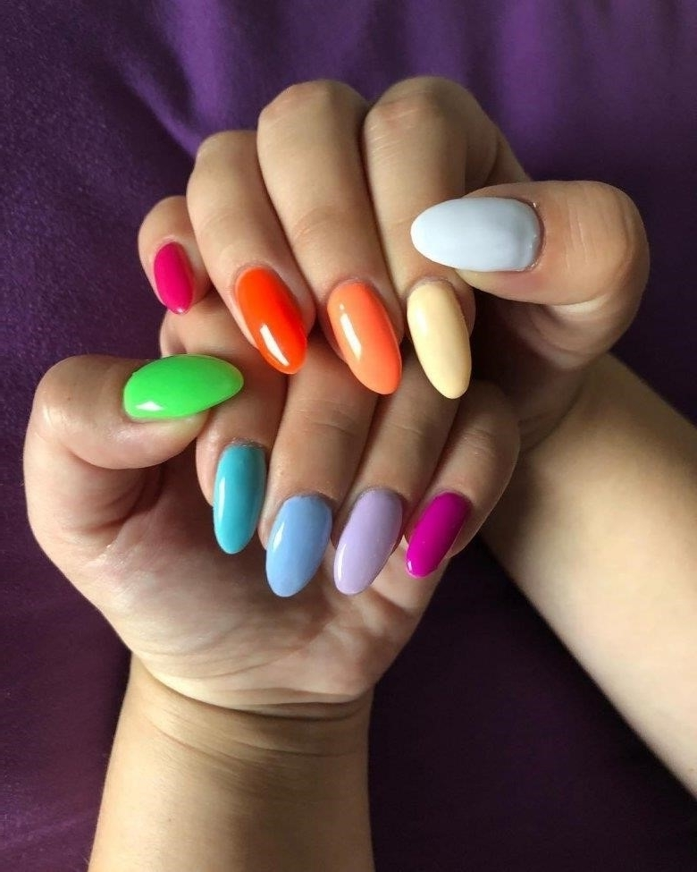 Ногти Разных Цветов Фото