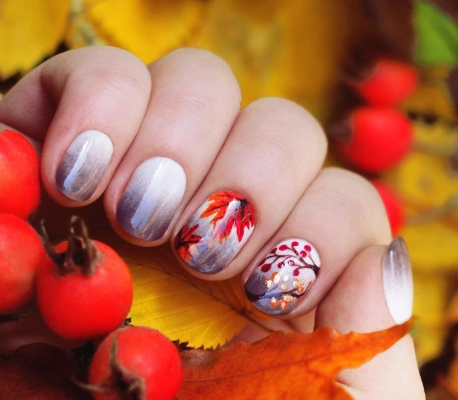 Красивый Осенний Дизайн Ногтей Фото