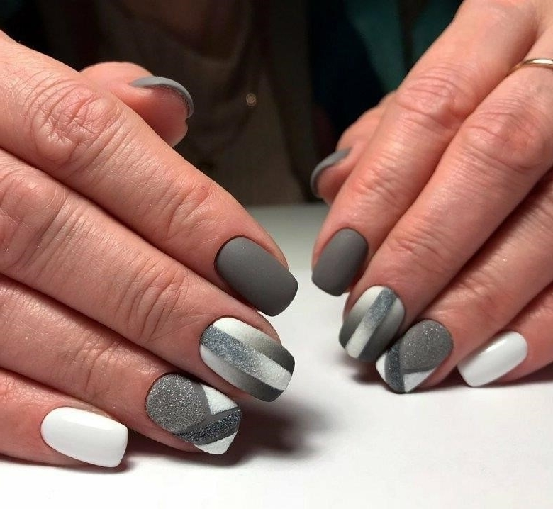Ногти Дизайн 2020 Серый
