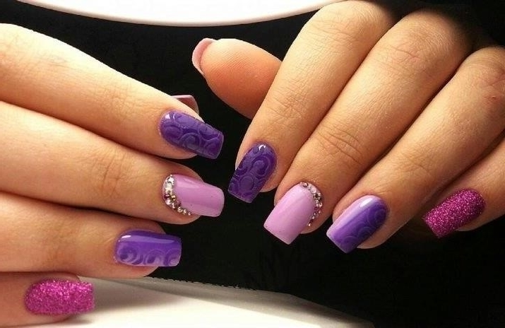 Дизайн Ногтей В Фиолетовых Тонах Фото