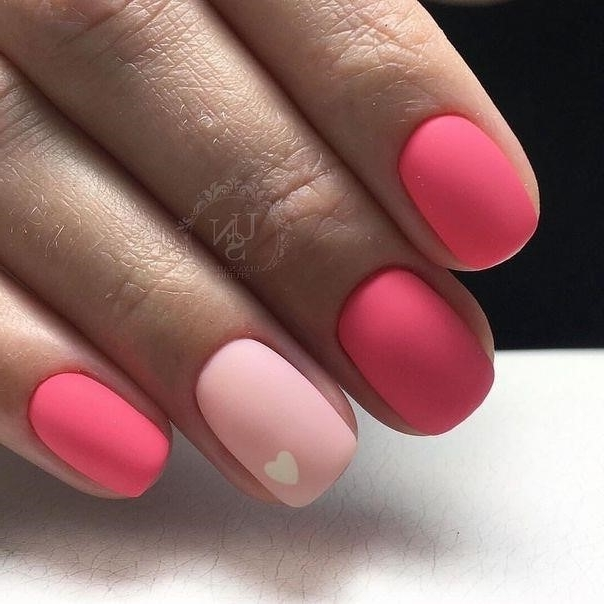 Розовый Маникюр 2020 На Короткие Ногти Фото