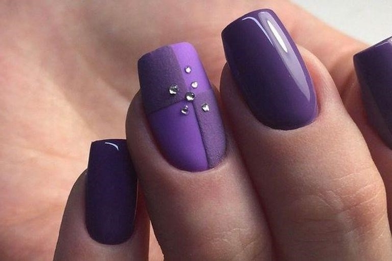 Маникюр Фиолетовый Дизайн Ногтей Фото 2020