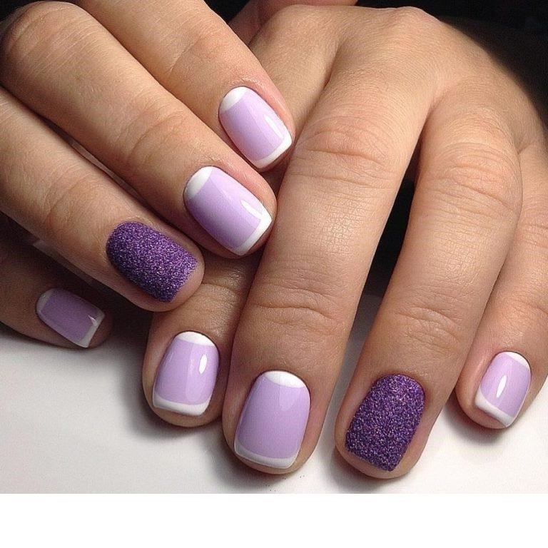 Нежно Фиолетовый Маникюр На Короткие Ногти