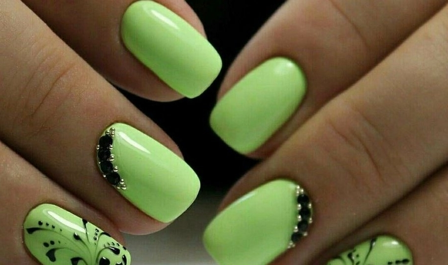 Ярко Зеленые Ногти Дизайн Фото