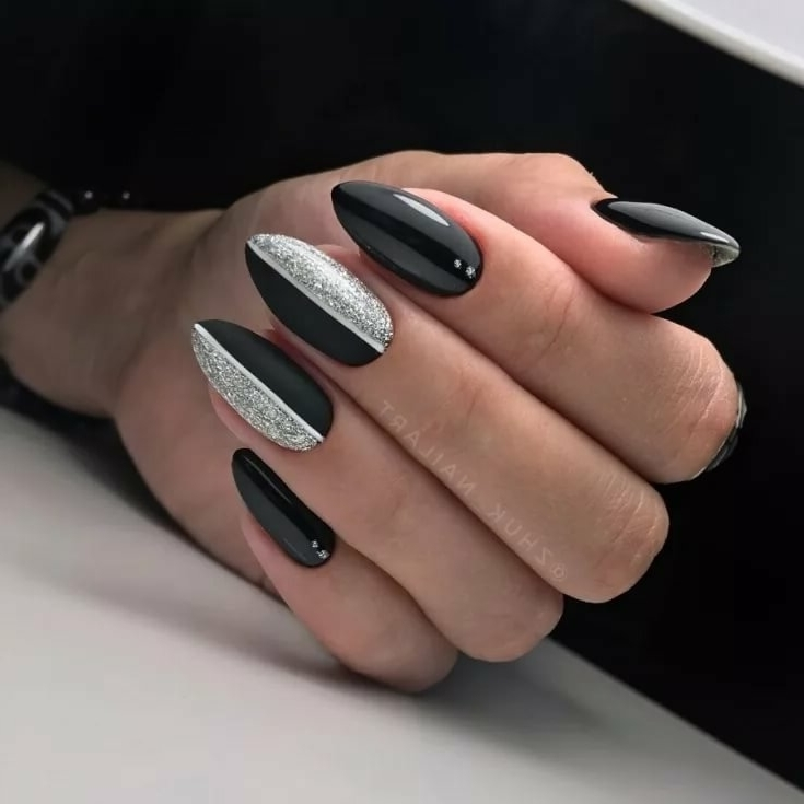 Темный Дизайн Ногтей На Длинные Ногти