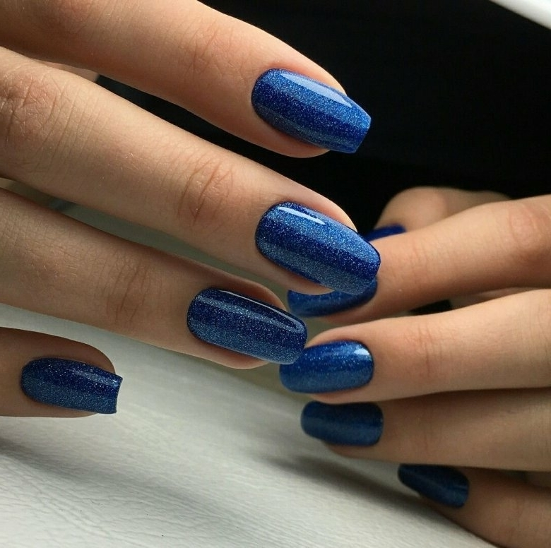 Синие Ногти На Руках Дизайн