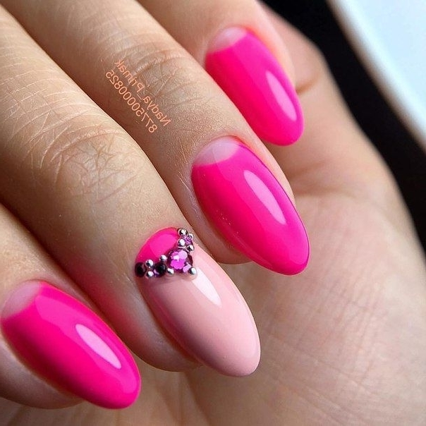 Дизайн Ногтей С Ярко Розовым Цветом