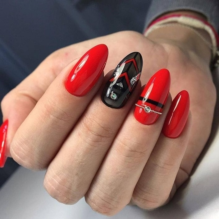 Ногти Красные Дизайн Богатые