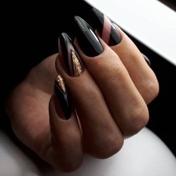 Темный Дизайн Ногтей На Длинные Ногти
