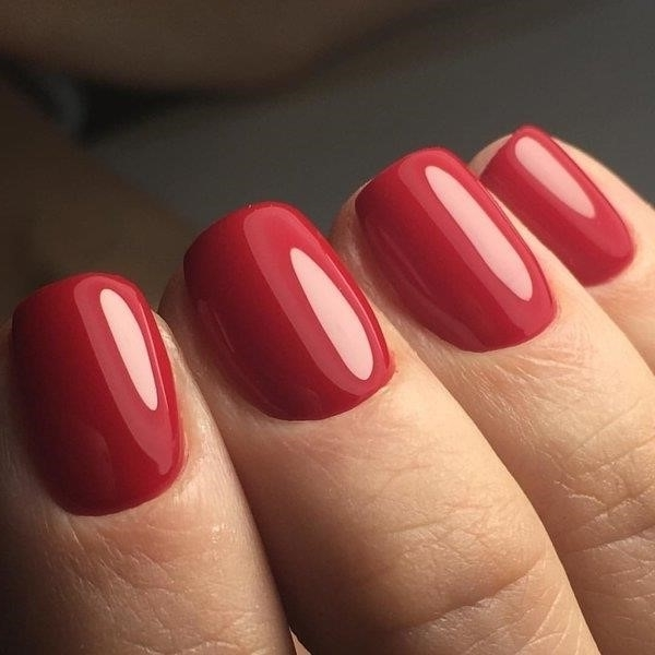 Классический Красный Маникюр На Короткие Ногти Фото