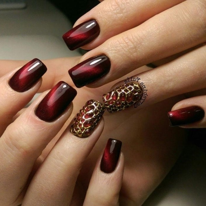 Темно Красный Дизайн Ногтей Красивый
