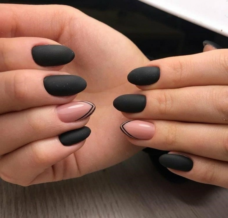 Черный Матовый Маникюр — Richnail.ru