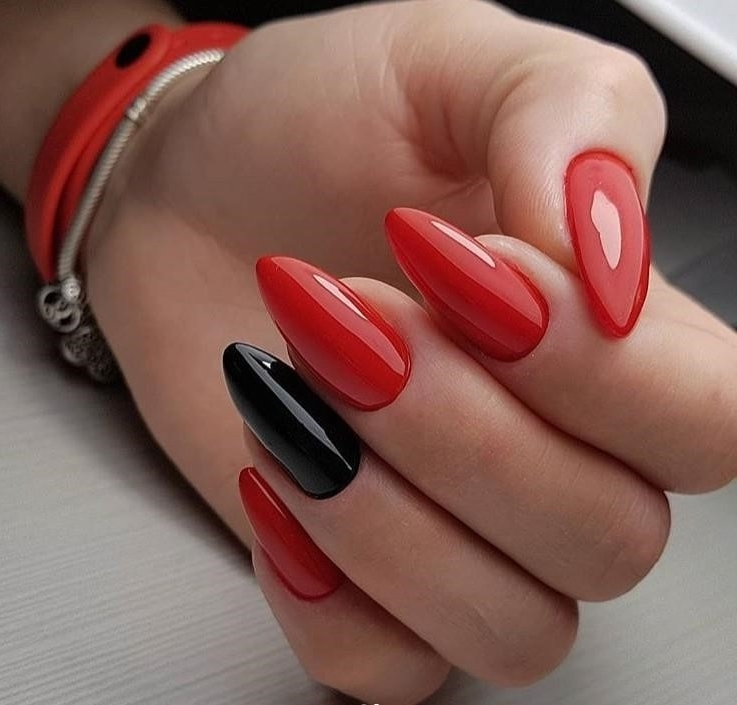 Дизайн Ногтей Красный С Черным
