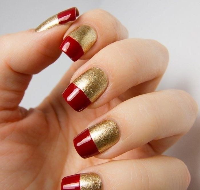 Ногти Дизайн Новинки Красные С Золотом Красивые