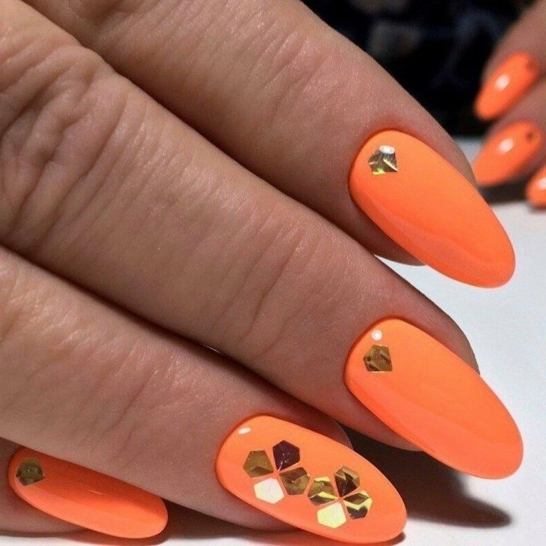 Оранжевый Дизайн Ногтей 2020 Фото Новинки