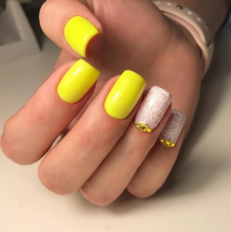Дизайн Ногтей Лимонного Цвета Фото