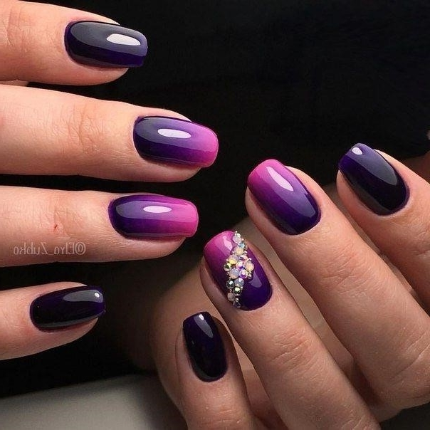 Дизайн Ногтей С Темно Фиолетовым Цветом
