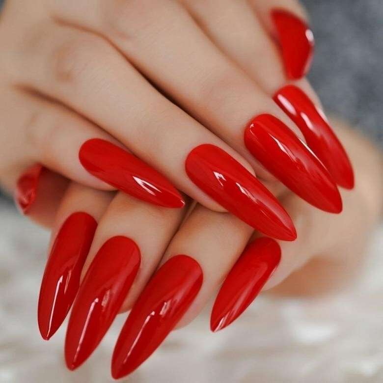 Красный Дизайн На Длинные Ногти