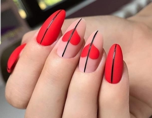 Матовые Красные Ногти Дизайн Фото 2020