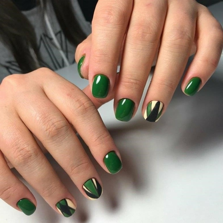 Ногти Зеленого Цвета Фото Гель Лак