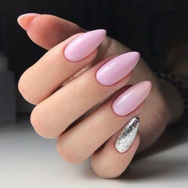Розовый Маникюр На Овальные Ногти Фото