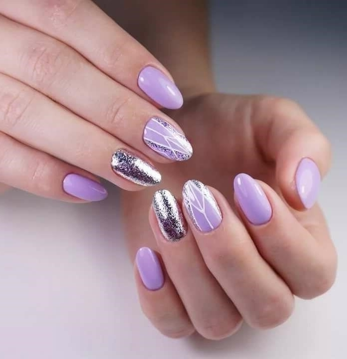 Фиолетовый Маникюр На Овальные Ногти