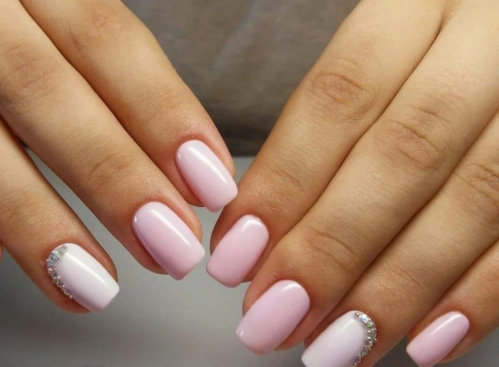 Ногти Нежно Розового Цвета С Дизайном Фото