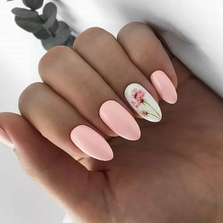 Миндальные Ногти Дизайн 2020 Розовые