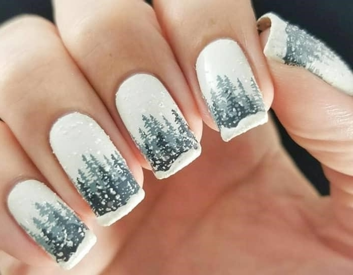 Рисунок На Ногти Фото Зима