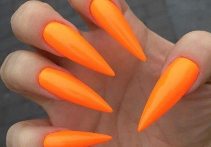 Оранжевые Ногти Фото