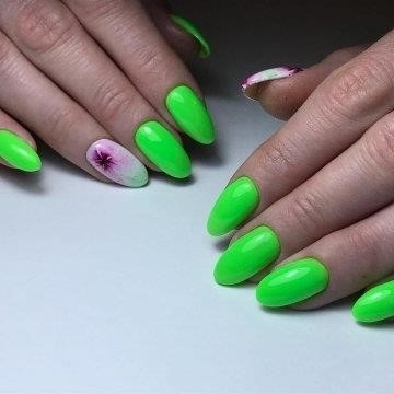Ярко Зеленые Ногти Дизайн