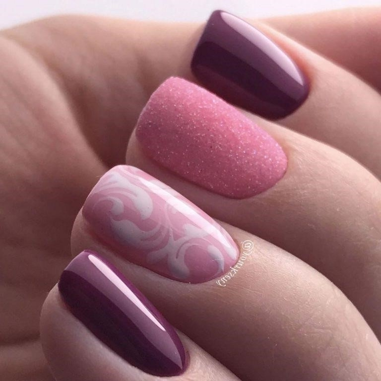 Дизайн Темно Розовых Ногтей Фото