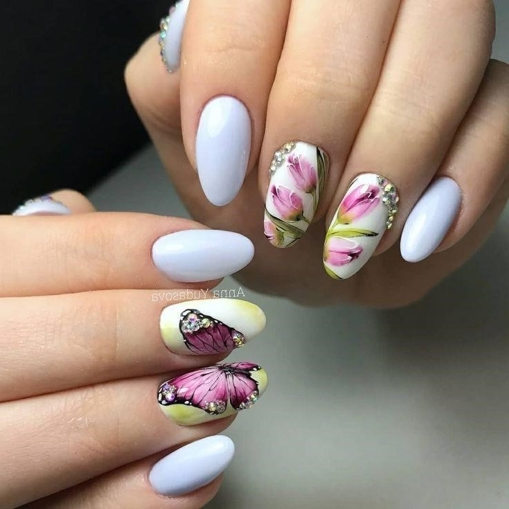 Ногти С Тюльпанами Дизайн Фото Весна